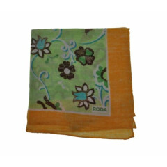 RODA Printed Linen Pocket Square Pochette ~ Made in Italy