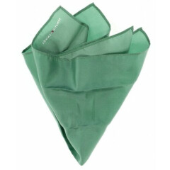 Tommy Hilfiger Mens Solid Green 'Elegance' 100% Silk Pocket Square 140108