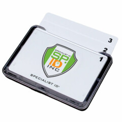 20 Pack - 3 Card ID Badge Holder Hard Plastic - Horizontal Case - Specialist ID