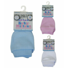 2 or 4 Pairs Premature Baby Anti Scratch Mittens with Wrist Cuffs Tiny Baby