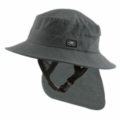 Adult Ocean & Earth Indo Surf Hat For Surfing & watersports - Charcoal Colour