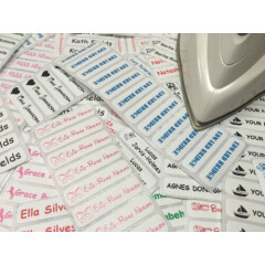 Personalised Waterproof Uniform/Clothing Iron On Identity Name Labels Tags