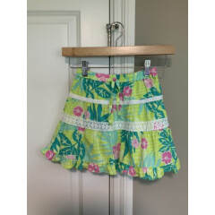 Lilly Pulitzer Kids Girls Youth Green Pink Colorful Skirt 6x