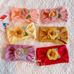 2PCS Newborn Baby Girls Rabbit Headband Soft Elastic Bow Knot Hair Band Set gift