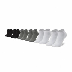 Calvin Klein 100% Authentic Men's 6-Pack Cotton Cushion Sole Socks Grey Combo
