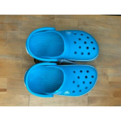Crocs Toddler Boy Girl Digital Aqua (Blue) Crocband Clogs US 8, 9, 10 NWT