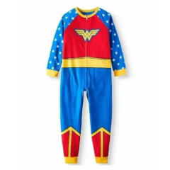DC Comics Superhero Girls Wonder Woman Sleeper Pajama One PIece Size XS 4-5