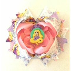 Beautiful Rapunzel inspired hair bow for girls. 