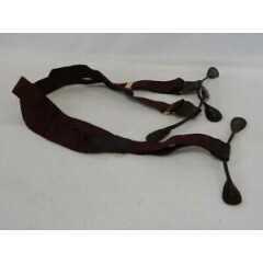 Suspenders Men's Burgundy Nylon Weave With Runner End -- Adjustable -- NEW WOT