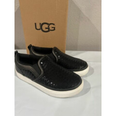 UGG Kids Girls Caplan Slip On Sneakers Black Sequin size US 2 little kid