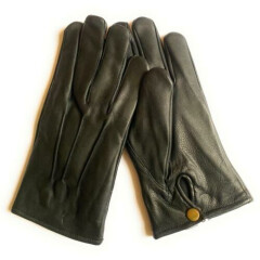Men Winter Genuine Sheep Leather Dress Driving Glove with warm lining of Fleece