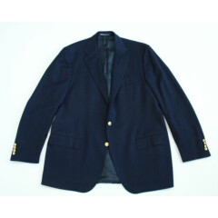 Vintage Polo Ralph Lauren x Corneliani Navy Flannel 2 Button Blazer Italy Sz 46