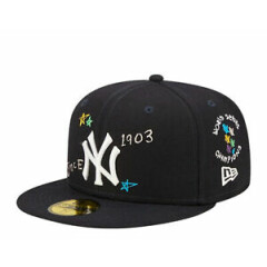 New Era 59Fifty MLB New York Yankees Scribble Navy Fitted Hat 60243726