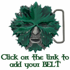 Green Man Belt Buckle Biker Celtic Spiritual Pagan Wicca Goth Woodland