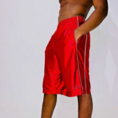 Rare Champion C9 Dazzle Basketball Shorts Shiny Silky Sexy Ribbon Red Leg