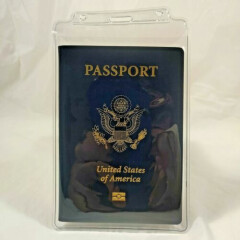 3 1/2" X 5 1/4" Vertical VIP PASS PASSPORT ID Event Badge Holder 4X6 Outside LOT