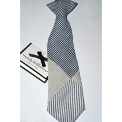 WENDY BELLISSIMO Baby Boy's Tie Accessory 12-24M "Navy" Stripe/Check NWT
