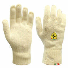 Puma Scuderia Ferrari Lifestyle Knit Unisex Off White Winter Gloves 052492 02