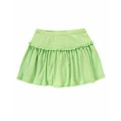 NWT Gymboree Size 5 "ISLAND LILY" Melon Green Ruffled Skort Skirt
