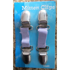 Mitten Clips Purple Hold Mittens to Jacket Parka Keep From Losing Dropping