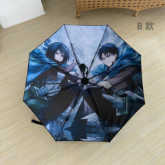 Anime Attack on Titan Rain Sun Anti-UV Folding Umbrella Parasol Gift Cosplay #B