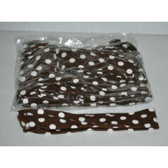 Headbands for Girls Fabric Headbands Pack of 10 Brown with White Dots Stretchy