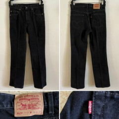 VTG 90s Levis 517 Red Tab Bootcut Black Denim Jeans W 34 L 32 Flare