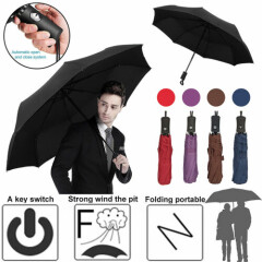 Automatic 3-Fold Umbrella Anti-UV Sun/Rain Windproof Compact Umbrella Travel USA