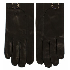 John Lobb Handmade Luxury Twinstitch Buckle Gloves Black Size 9.5 RRP £325