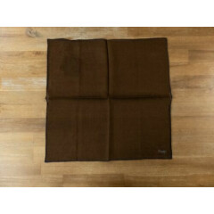 DRAKE'S of London brown wool silk mix pocket square authentic
