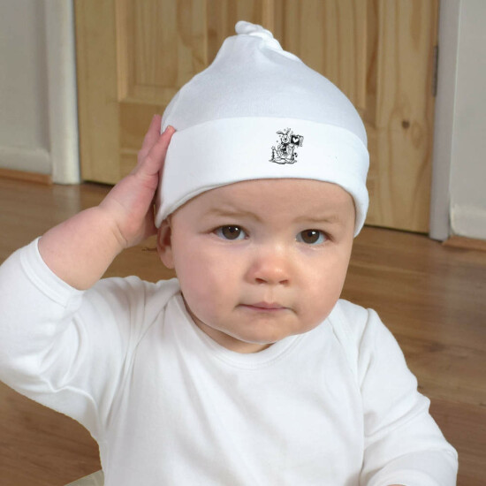 'Love Heart Xmas Rabbit' Baby Beanie Hat (BH00014382) image {2}