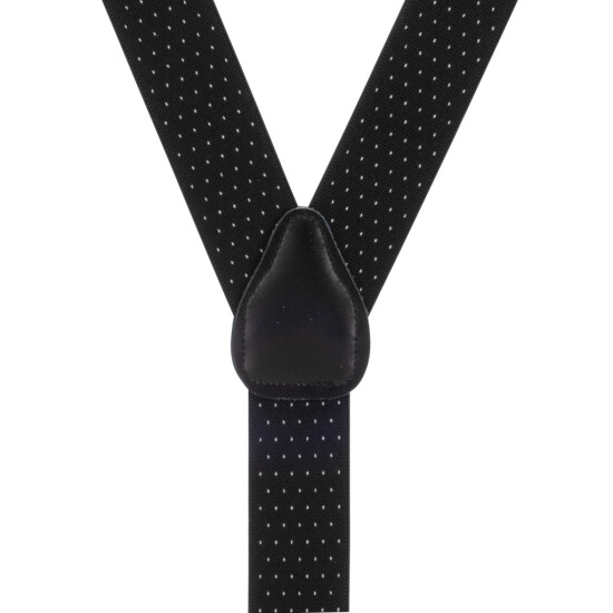 WOVEN PIN DOT SUSPENDERS - 1.38 Inch Wide With Dressy Nickel Drop Clip image {7}