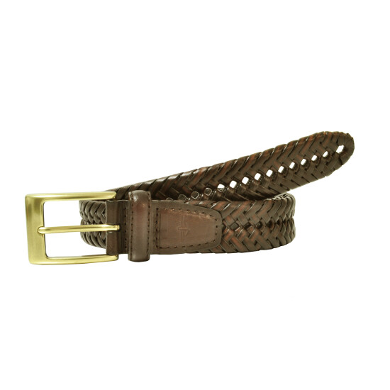 New Dockers Men's Fully Adjustable Double V-Weave Braided Belt image {3}