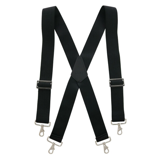 New CTM Men's Industrial Terry Logger Suspenders with Metal Swivel Hook Ends image {4}