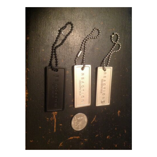 Set Of Three Pieces Reaction Kenneth Cole Metallic Bag Tags image {1}