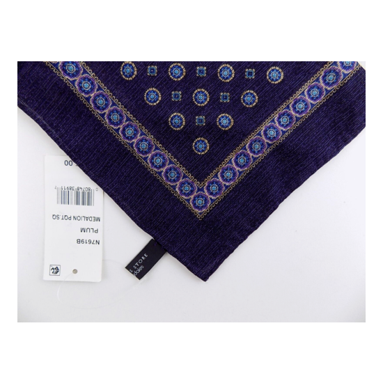 bloomingdales mens pocket square Handkerchief Dark purple 13"x13" MSRP $35 Thumb {1}