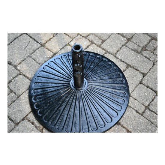 Coneflower Cast Iron 24" Commercial Free standing Umbrella Base 45 lbs. image {2}