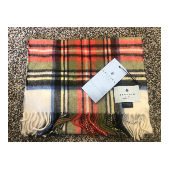 Begg & Co 75% Lambswool 25% Angora Scarf Scotland. New With Tags. Beautiful. J image {1}