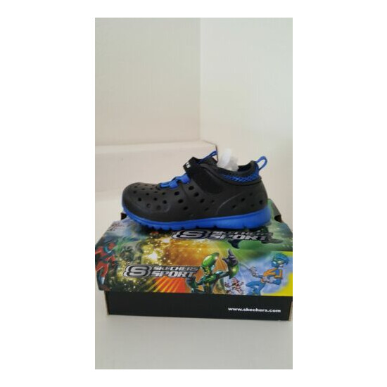 Skechers Hidrozooms Black/Royal Boy Shoes Size 7 image {3}