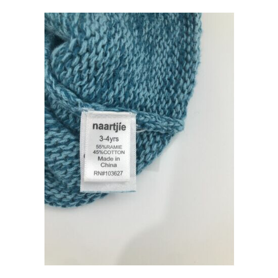 Naartjie Girls Size 3-4 5 6 7 Years Sweater Hat Beanie Teal Aqua Turquoise Blue image {4}