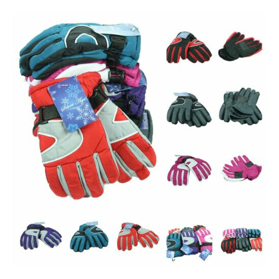 Kids Ski Gloves Windproof Waterproof Winter Warm Outdoor Sports Ski Snowboard image {2}