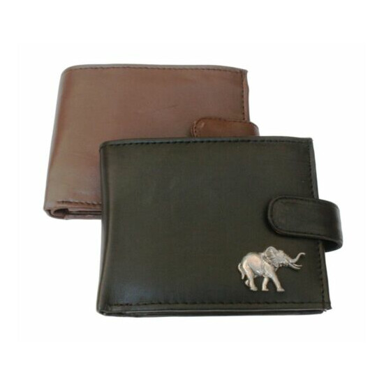 Elephant Leather Wallet BLACK or BROWN 116 image {1}