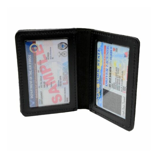 Perfect Fit Challenge Coin Holder Double ID Case License Credit Card Military image {2}