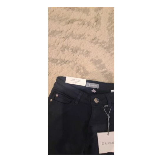 NWT DL1961 CHLOE SKINNY DEEP NAVY ZIPPER ACCENTED GIRLS JEANS SIZE 8 NEW (C11) image {4}