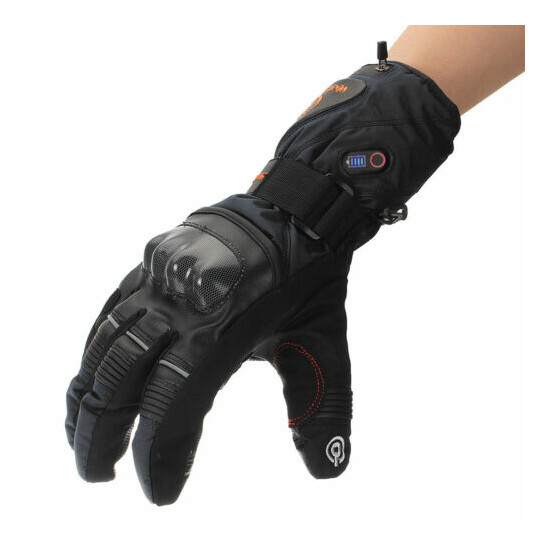M/XL Rechargeable Battery Winter Electric Heated Gloves Motorcycle Hand Warmer  image {4}