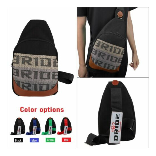 JDM BRIDE Men Backpack Molle Tactical Sling Chest Pack Shoulder Waist Travel Bag image {1}