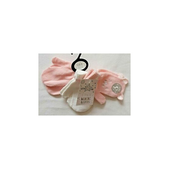 Baby Girl - Magic Mitts - 3-pack - One Size - Brand New image {1}
