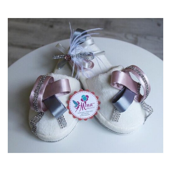 Handicraft New Mom & NewBorn Baby Tiara / Slipper & Crochet Gift Sets image {4}