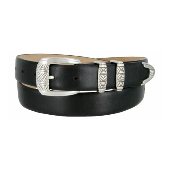 The Napa -- Genuine Leather Italian Calfskin Designer Dress Belt, 1-1/8" Wide image {1}