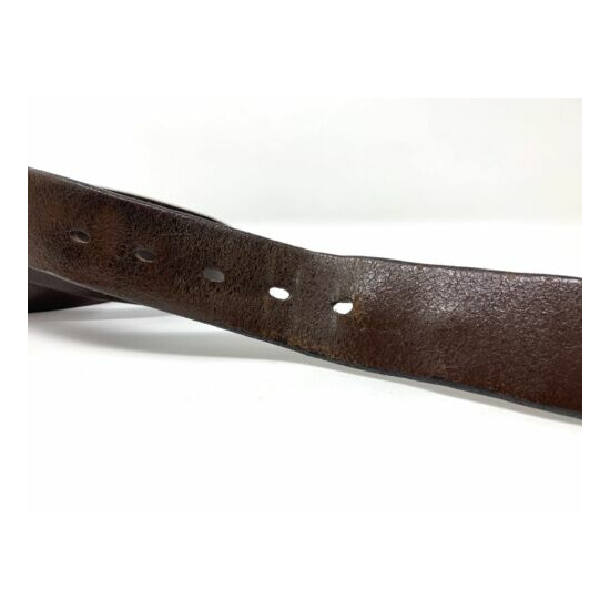 Levi's Mens Distressed Dark Brown Italian Leather Belt SZ 36 image {4}